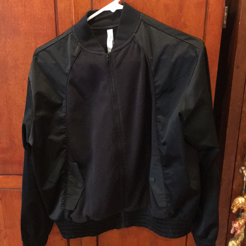 Athleta Zion Microfleece Full Zip Jacket Black S